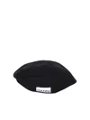 Ganni Women Berretto In Maglia A Coste In Black