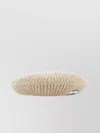 Ganni Rib Beret Hut -  - Wolle - Beige In Neutrals