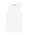 Ganni Soft Cotton Rib Tank Top In White