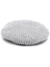 Ganni Wool Blend Ribbed Knitted Hat