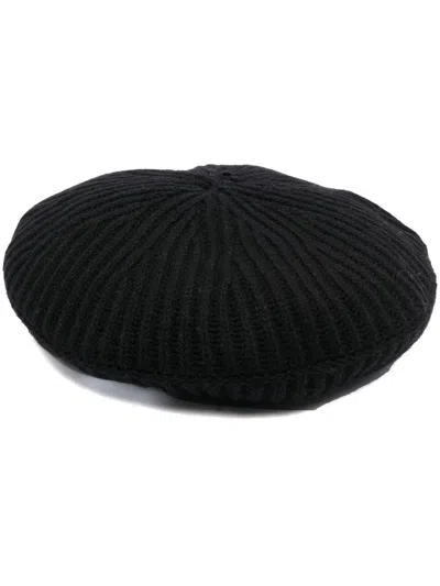 GANNI GANNI RIBBED WOOL HAT