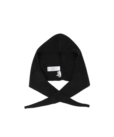 Ganni Ribbed-knit Hats In Black