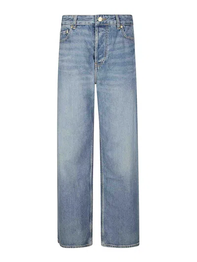 Ganni Blue Swigy Straight Leg Jeans