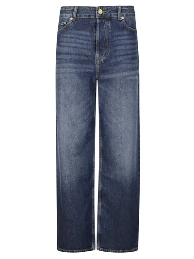 Ganni Rigid Denim Izey In Blue