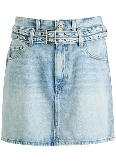 Ganni Rigid Denim Mini Skirt