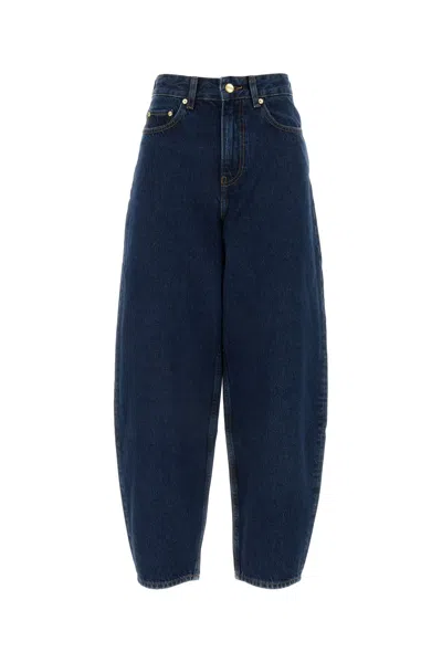 Ganni Denim Jeans In Darkbluestone