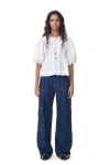Ganni Rinse Denim Angi Jeans In Blue