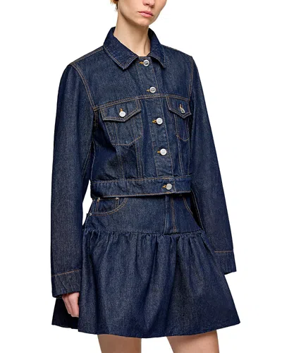 Ganni Rinse Denim Jacket In Blue
