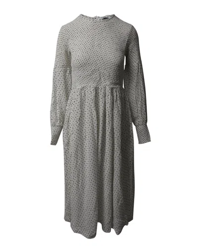 Ganni Rometty Georgette Dress In White Viscose