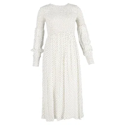 Ganni Rometty Georgette Smock Dress In White Viscose
