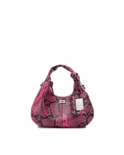 Ganni Rosa Hobo Bag In Pink