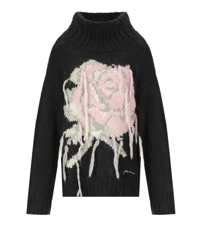 Ganni Rose Black Turtleneck Jumper