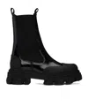 Ganni Shiny Ankle Boots Boots, Ankle Boots Black In Black