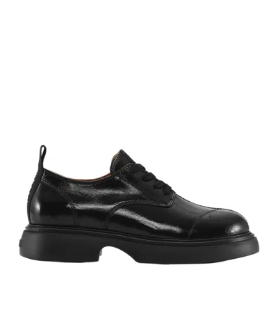 Ganni Round-headed Business Dress Shoes In Black
