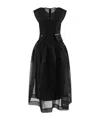 Ganni Semi-sheer Dress In Black