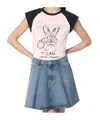 Ganni Basic Jersey Bunny Raglan T-shirt T-shirts Pink