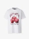 Ganni Graphic T-shirt In Red