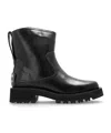 Ganni Black Low Black Oleatex Boots In Black