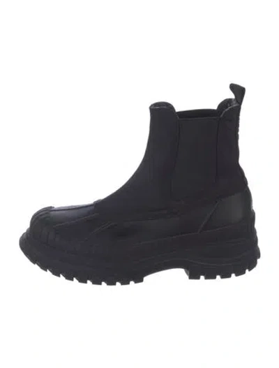 Pre-owned Ganni Rubber Rain Boots In Black
