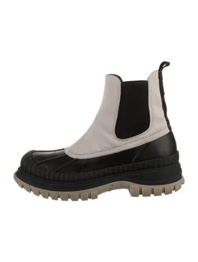 Pre-owned Ganni Rubber Rain Boots In Neutral