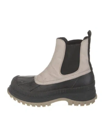 Pre-owned Ganni Rubber Rain Boots In Neutral