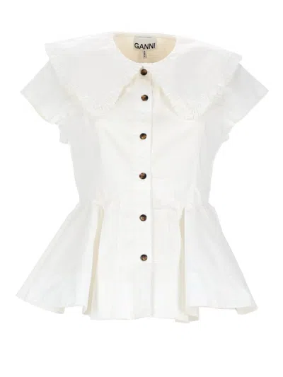 GANNI GANNI RUFFLE SHIRT