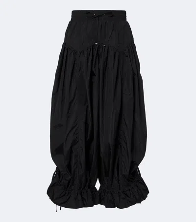 Ganni Ruffled Balloon Pants In Black