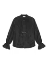 Ganni Shirt In Black Polyamide Polyester