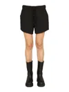 Ganni Cotton Suiting Elasticated Waist Shorts