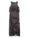 Ganni Ruffled Maxi Dress In Black