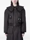 Ganni Ruffled Multiple Pockets Jacket In Brown