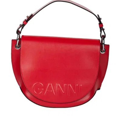Ganni Saddle Bag In Red