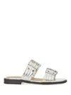 Ganni Sandal With Buckle In Metallic