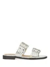 Ganni Sandal With Buckle In Metallic