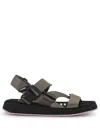 Ganni Performance Webbing Sandals In Green