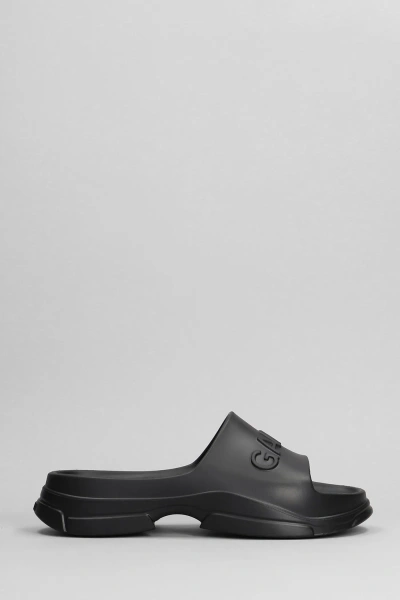 Ganni Flats In Black Rubber/plasic