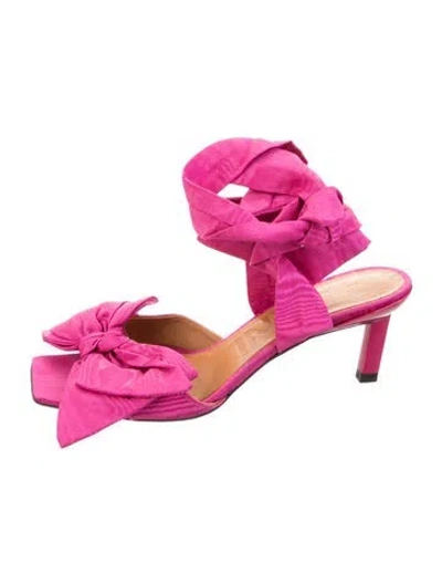 Pre-owned Ganni Sandals In Pink