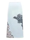 Ganni Satin Midi Skirt In Plata