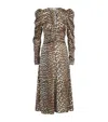 Ganni Leopard Print Midi Dress