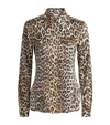Ganni Leopard Print Canvas Overshirt