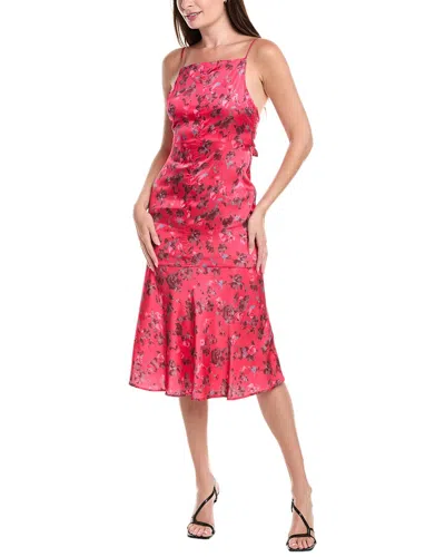 GANNI GANNI SATIN MIDI DRESS