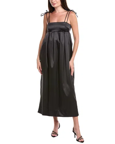 GANNI GANNI SATIN MIDI DRESS