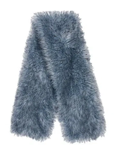 Pre-owned Ganni Scarf W/ Tags In Blue