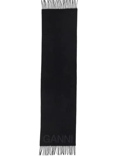 GANNI GANNI SCARF WITH LOGO