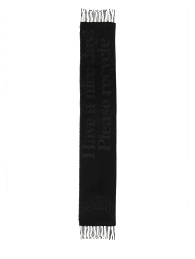 GANNI SCARF WITH LOGO