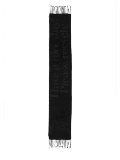 GANNI SCARF WITH LOGO