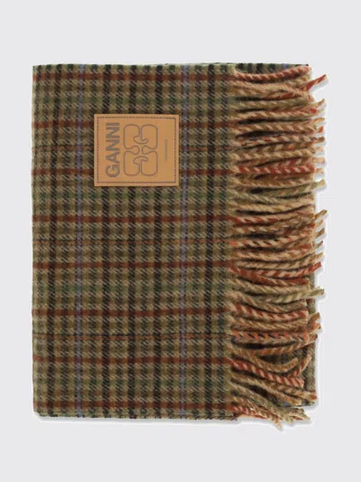 Ganni Scarf Woman In Brown