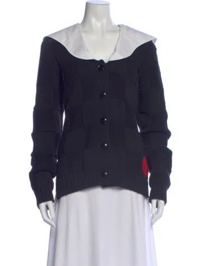 Pre-owned Ganni Scoop Neck Sweater In Gray