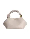 Ganni Beige Bag With Braided Handle In Neutral