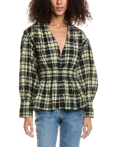 GANNI GANNI SEERSUCKER BLOUSE